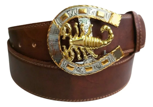 Cinturón Vaquero 2 Pulgadas De Ancho Con Hebilla De Alacrán