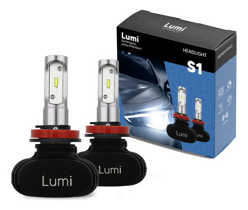 Kit Farol Lâmpada Super Ultra Led Csp S1 H11 82w 9-48v 6000k