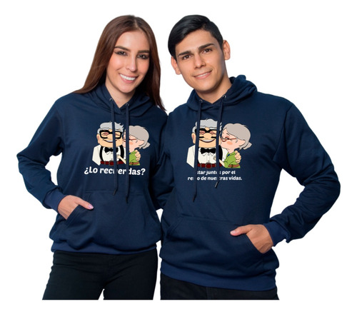 Buso, Hoodie Pareja Abulitos Azul