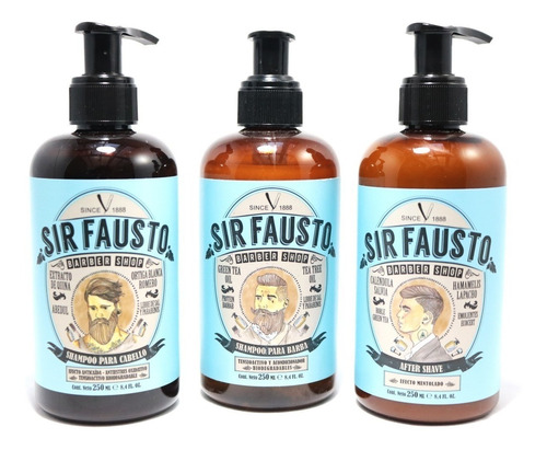 Combo Shampoo+barba+after Sha Sir Fausto Barbería Peluquería