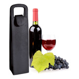 Estuche Para Vino Bolsa De Curpiel Porta Botellas Con Broche