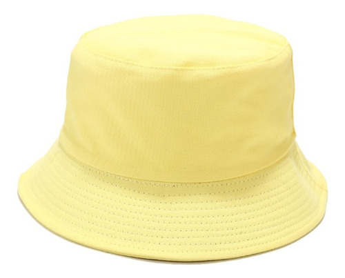Sombrero Gorro Pescador Bucket Hat Amarillo De Algodón