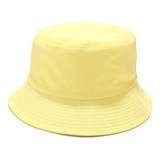 Sombrero Gorro Pescador Bucket Hat Amarillo De Algodón