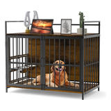 Roomtec Jaulas Estilo Mueble Para Perros Grandes, Para Inter