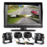 Kit Pantalla  Display Con 2 Camara  Retroceso Para Camion 