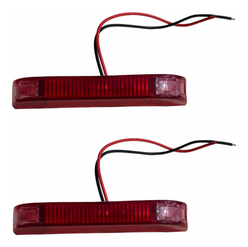 Plafon 2 Piezas Jgo 6 Led F5 Rojo En-pl003r