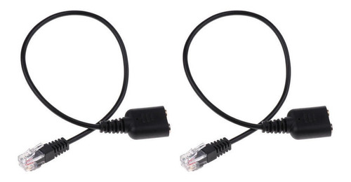 2pcs Cable Adaptador Doble 3.5mm A Rj9 Conector De Sonido