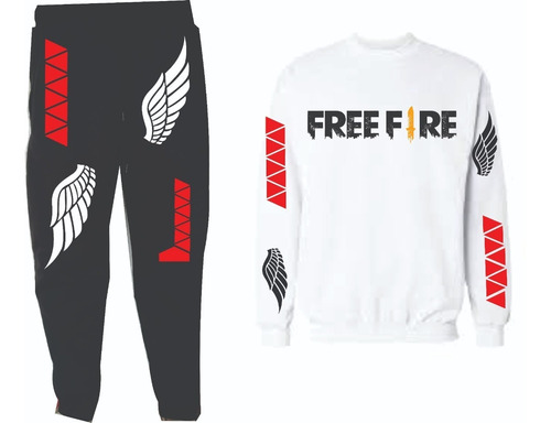 Conjunto Deportivo Freefire Sudadera Jogger + Buzo Cr