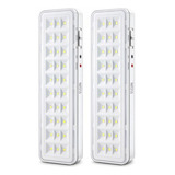 Kit 2 Luminárias Luz De Emergência 30 Leds Bivolt Elgin 2w