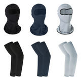 3 Par Balaclava Y Bandana Deportivas Para Brazo Moto Sol Uv