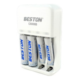 Pila Bateria Recargable Aa X2 1500mah Aaa X2 Cargador Beston