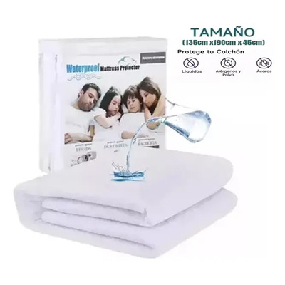 Protector de Colchón Matrimonial Impermeable Hipoalergénico Gallosmx 135x190cm | MercadoLibre