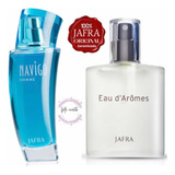 Jafra Navigo + Agua De Aromas 100 Mil. Set Con  2 Originales