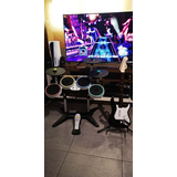 Rock Band Ps5, 3 Platillos Pro Y Guitarra Original. 