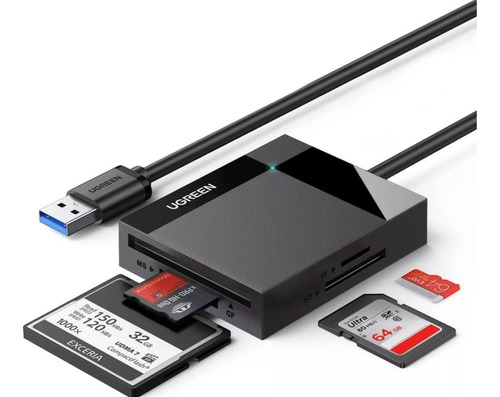 Lector Tarjetas Usb 3.0 Adaptador Hub 5gbps 4 Puertos Tf Sd