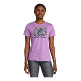 Polera Manga Corta Twst Flowr Mujer Morado Under Armour