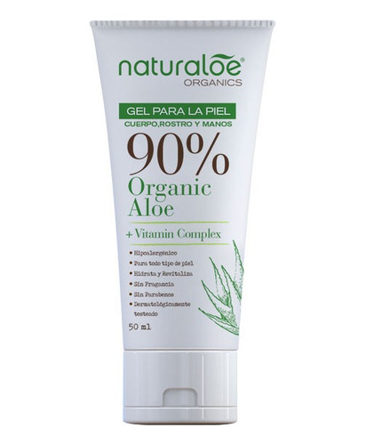 Nuturaloe Gel Corporal Y Facial Puro 90% Aloe Vera Organico