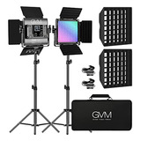 Luz De Video Led Rgb Gvm 850d Con 2 Cajas De Luz , Panel De 