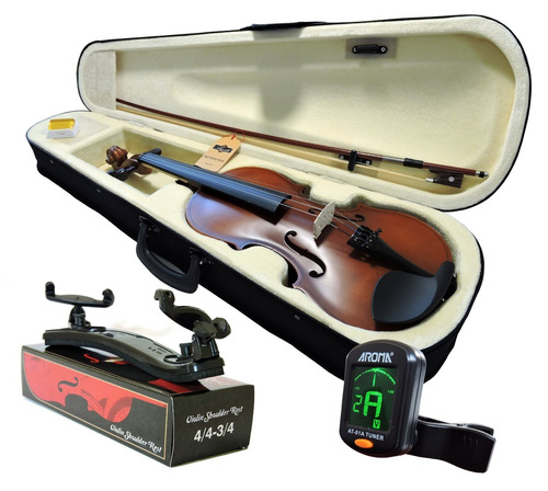 Kit Violino Barth Old 4/4 C/ Case+ Espaleira+ Afinador Cr