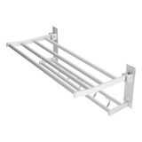 Toalla De Baño De Aluminio Plegable Con Estante De Ducha De