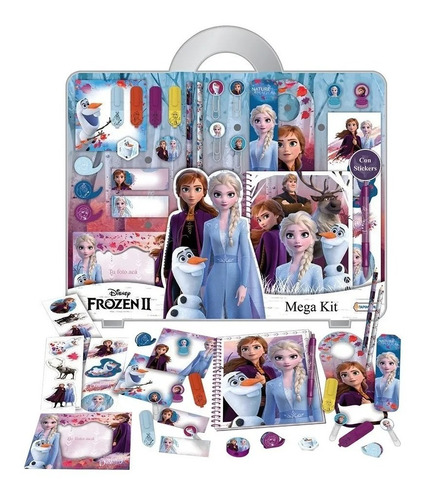 Mega Kit Set Escolar Frozen2 Stickers Tapimovildfz07841