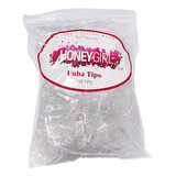 500 Unhas Tips Reta Honey Girl P/ Acrigel Cor Transparente