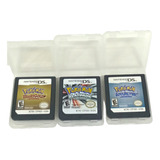 Kit C/ 3 Pokémon Platinum Hearth Gold Soul Silver Ds 2 3 Ds