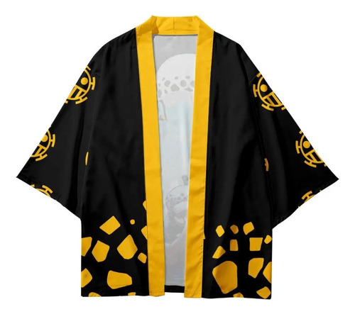 Haori Japonés Trafalgar Law - Tripulación Piratas Corazón 