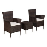 Set Muebles Exterior Rattan 3 Piezas