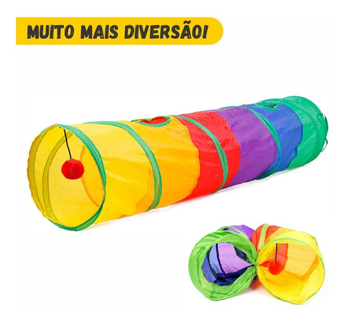 Brinquedo Pets Túnel Labirinto Para Gatos Cães Interativo