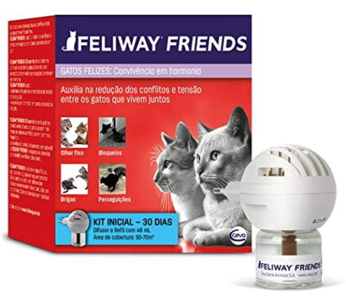 Feliway Friends Difusor Elétrico E Refil Para Gatos 48ml