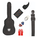 Funda Negra De Guitarra Clasica Con Accesorios De Regalo