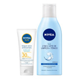 Kit Protetor Facial Diário Fps30 + Tônico Facial Nivea 200g