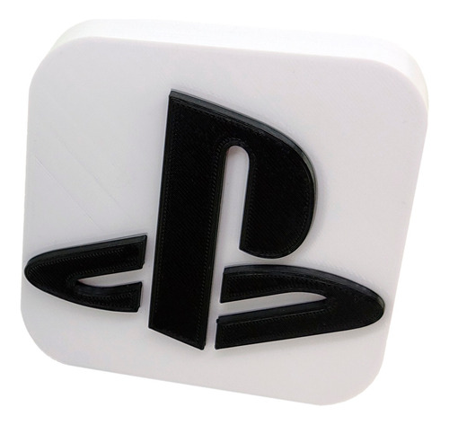 Logo Playtation Ícone Decoração Enfeite Gamer Geek Placa Ps