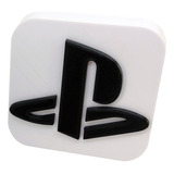 Logo Playtation Ícone Decoração Enfeite Gamer Geek Placa Ps