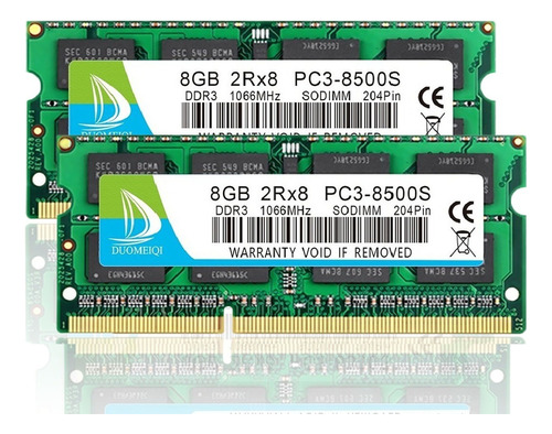 Memoria Ram Duomeiqi Ddr3-1066sodimm Pc3-8500 Azul 16g(2x8g)