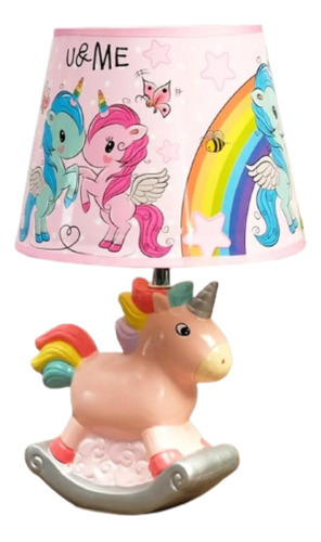 Lampara De Mesa/ Velador Niños Unicornio Magico