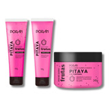 Kit De Beleza Sabonete Esfoliante Hidratante Porán Pitaya