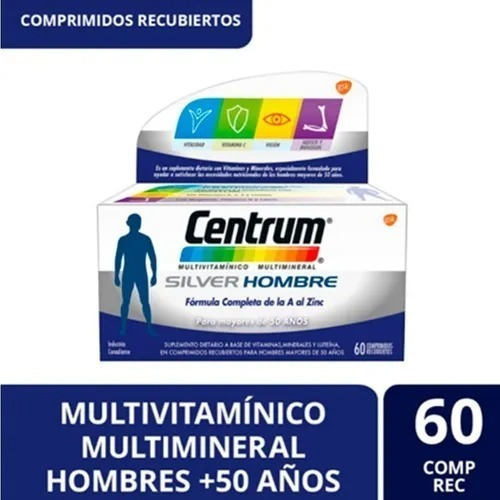 Centrum Silver Hombre +50 Multivitamínico Multimineral X60c