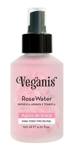 Veganis Agua De Rosas Refresca Hidrata Y Tonifica 120ml