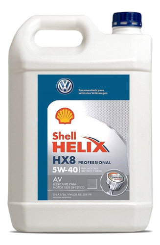 Aceite Sintetico Shell Helix H8 5w40 10 Litros Envasado