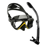 Kit De Mergulho Silicone Cressi Máscara Pano 4 Snorkel Seco