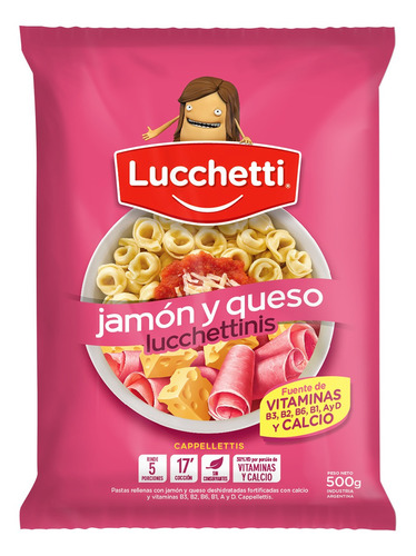 Capelettini Lucchetti Lucchettinis Jamon Y Queso X 500g