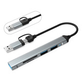 2 En 1 Usb C Extender Hub Splitter Convertidor 2.0 Expansión