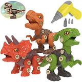 Juguetes De Dinosaurio Desmontables 3 Piezas Multicolor
