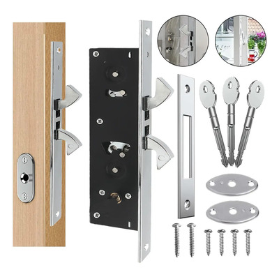 Cerradura Chapa Doble Gancho Puerta Corrediza Aluminio
