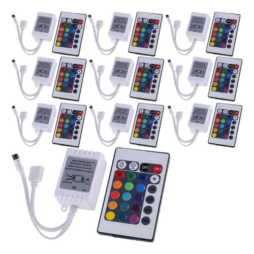 Kit 10 Controles Controlador Para Fita Led Rgb 3528 E 5050