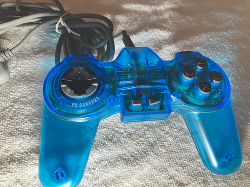 Controle Ps1 Ps Shakkara Transparente Azul Ps608 Playstation