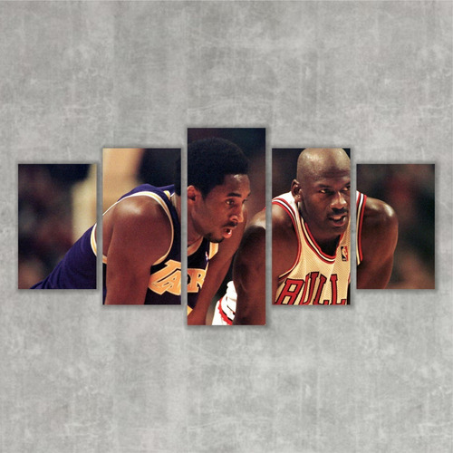 Quadro Decorativo Basquete - Kobe Bryant E Shaquille O'neal