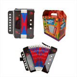 Mini Sanfona Acordeon Brinquedo 7 Notas 10 Teclas